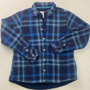 Orvis Womens Plaid Button Down Shirt With Fleece Lining